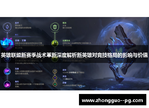 英雄联盟新赛季战术革新深度解析新英雄对竞技格局的影响与价值 英雄联盟新赛季战术革新深度解析新英雄对竞技格局的影响与价值